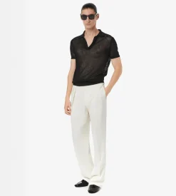 COTTON SILK MESH POLO