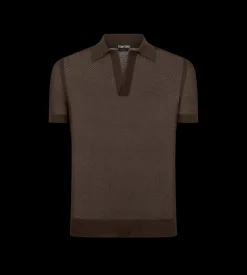 COTTON SILK MESH POLO