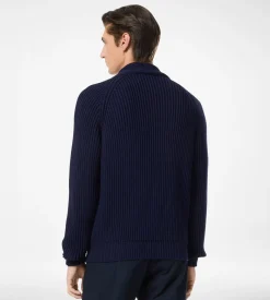 COTTON SILK SHAWL COLLAR CARDIGAN