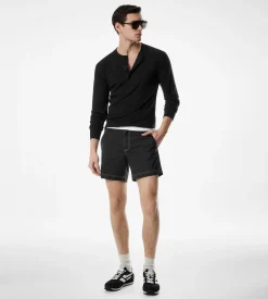 COTTON STRETCH RIB HENLEY