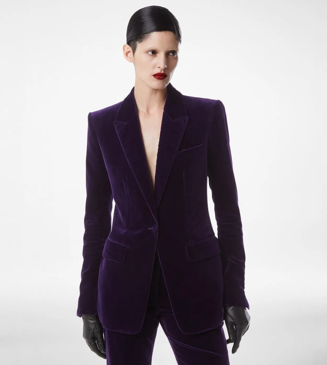 COTTON VELVET SINGLE BREASTED JACKET