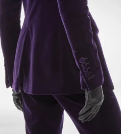 COTTON VELVET SINGLE BREASTED JACKET