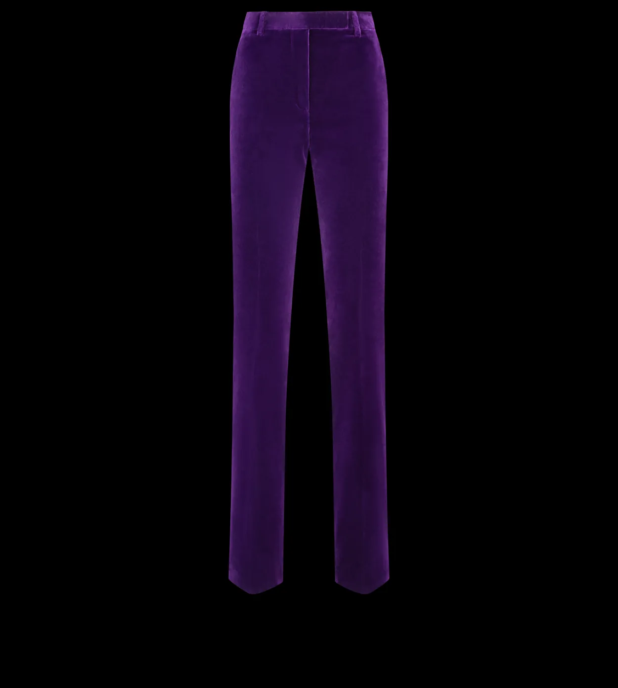 COTTON VELVET TAILORED STRAIGHT PANTS