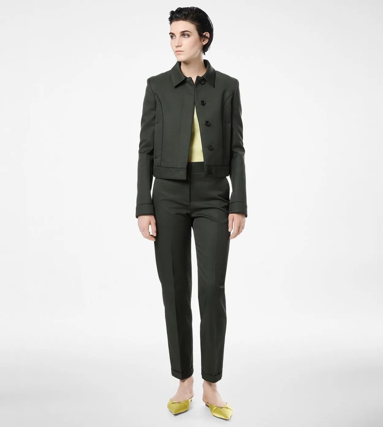 COTTON VISCOSE TWILL BLOUSON WITH PIPING