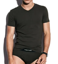 COTTON V-NECK T-SHIRT