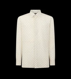 CREPE DE CHINE PAISLEY PRINT FLUID FIT SHIRT