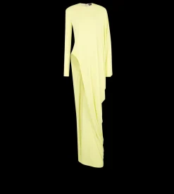 CREPE JERSEY LONG SLEEVE EVENING DRESS