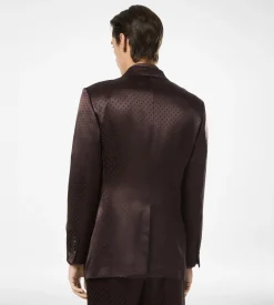 CREPE SATIN POLKA DOT JACQUARD JACKET