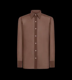 CREPE SATIN SLIM FIT SHIRT
