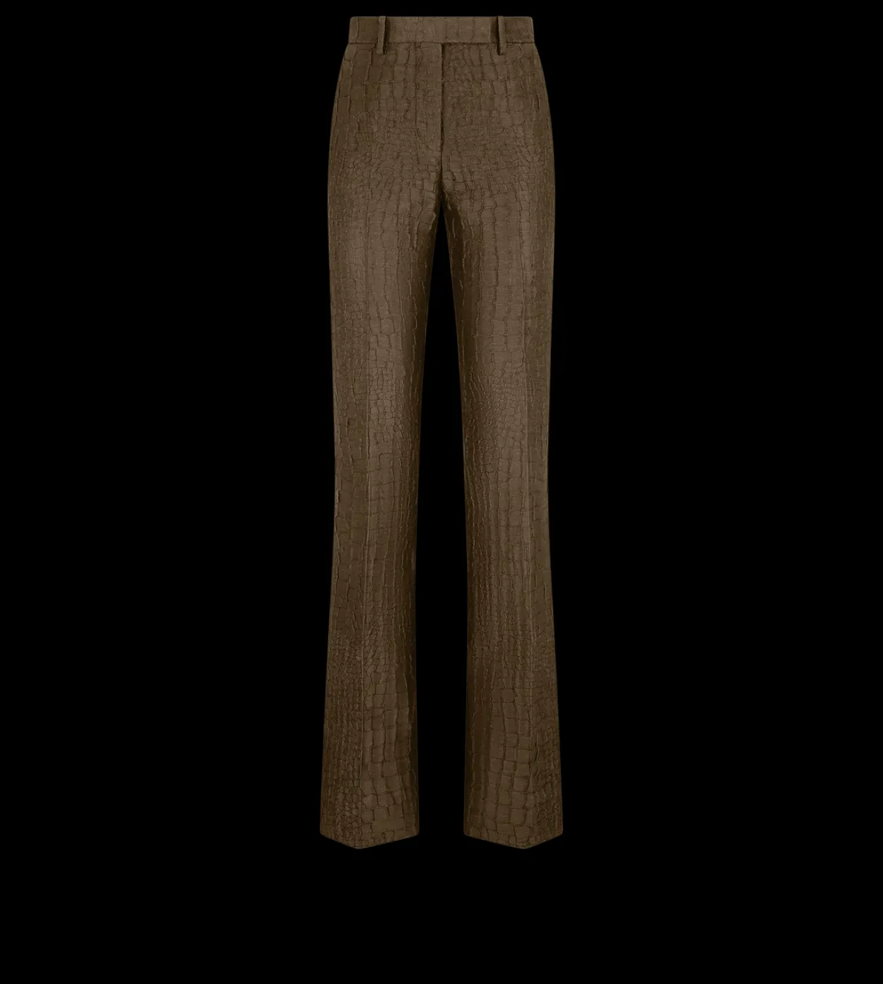 CROCO JACQUARD TAILORED STRAIGHT PANTS