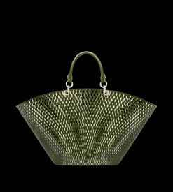 CUT OUT PATENT LEATHER LARGE PANIER