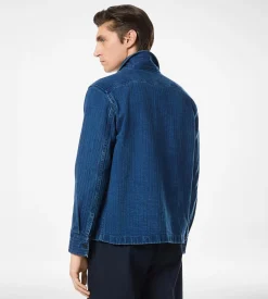 DENIM HERRINGBONE OVERSHIRT