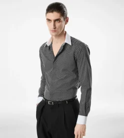 DIAMOND PRINT COTTON CLASSIC FIT SHIRT