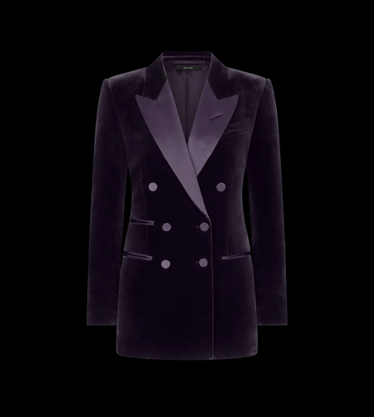 DOUBLE BREASTED PEAK LAPEL VELVET TUXEDO JACKET