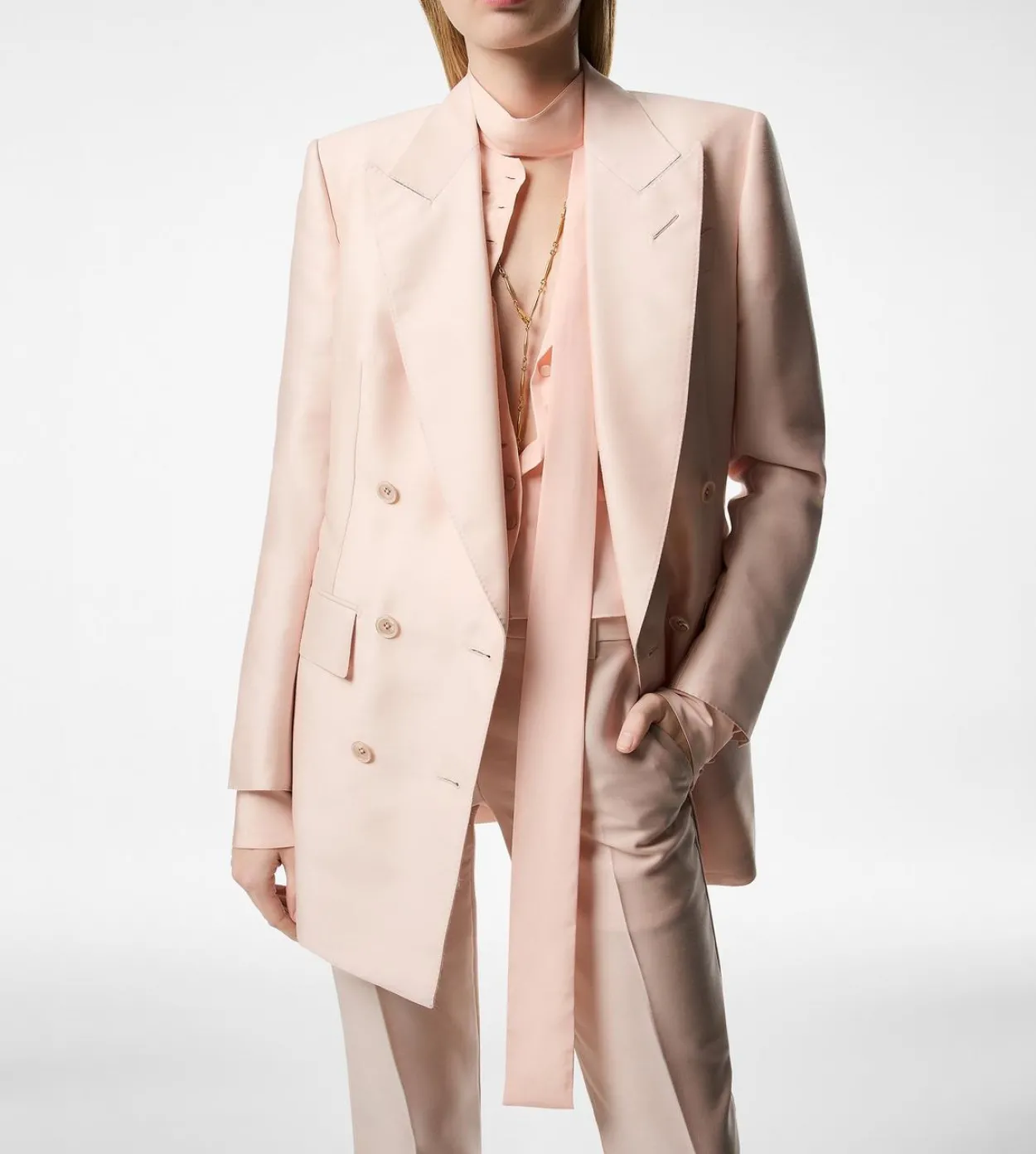 DOUBLE BREASTED PEAK LAPEL JACKET