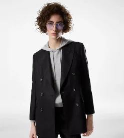 DOUBLE BREASTED PEAK LAPEL CASHMERE JACKET