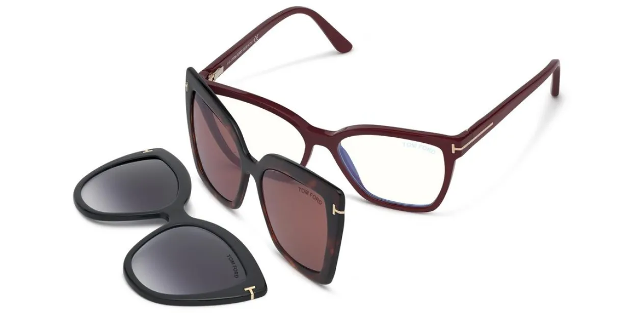 DOUBLE CLIP ON BLUE BLOCK OPTICALS