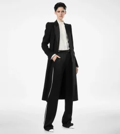 DOUBLE FACE LIGHT WOOL SINGLE BREASTED EVENING COAT