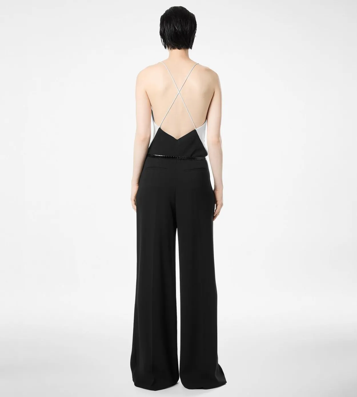 DOUBLE GEORGETTE STRETCH CAMISOLE JUMPSUIT