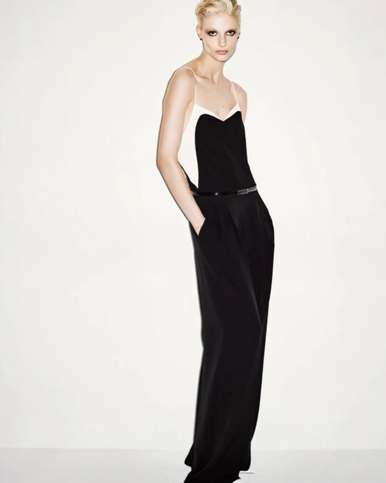 DOUBLE GEORGETTE STRETCH CAMISOLE JUMPSUIT