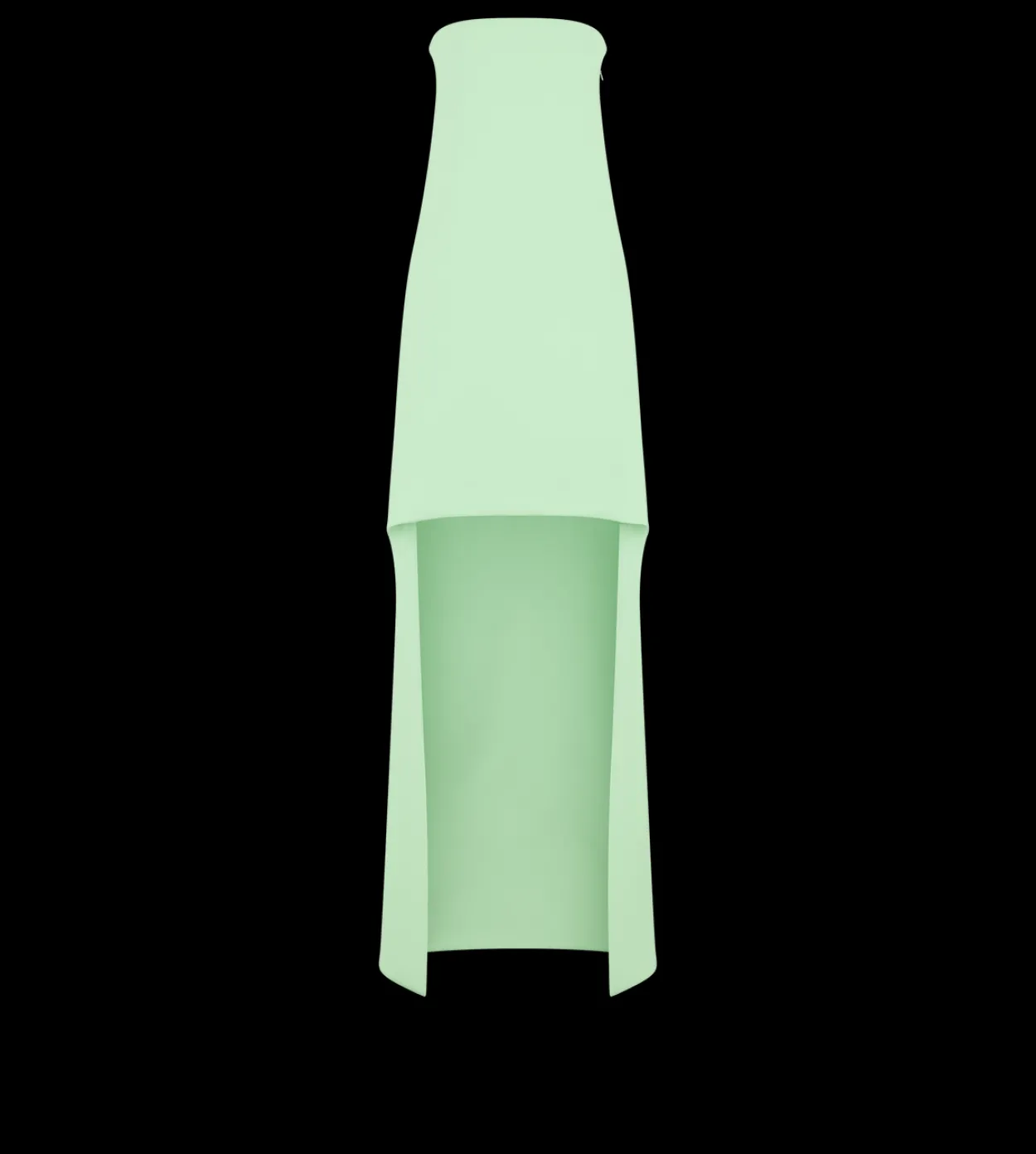 DOUBLE GEORGETTE STRETCH SILK ASYMMETRIC STRAPLESS COCKTAIL DRESS