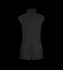 DOUBLE SILK DUCHESSE PLAYSUIT WITH CUT-OUT