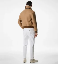 DOUBLE SPLITTABLE SHEARLING COLLAR BLOUSON