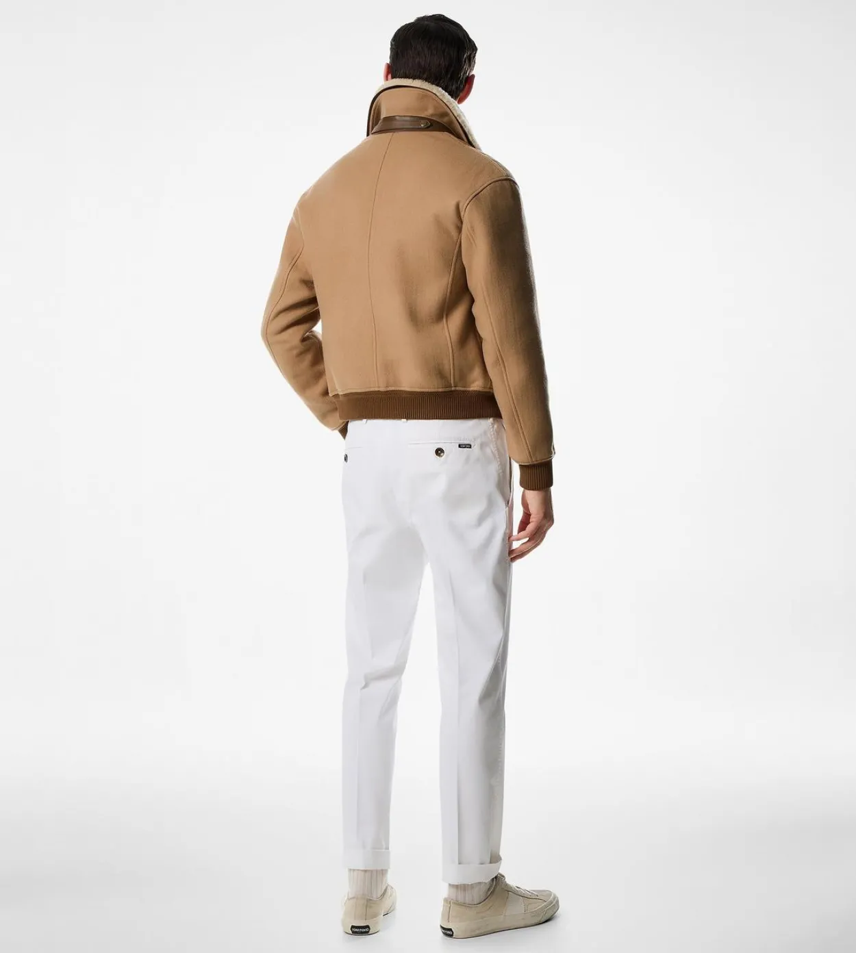 DOUBLE SPLITTABLE SHEARLING COLLAR BLOUSON