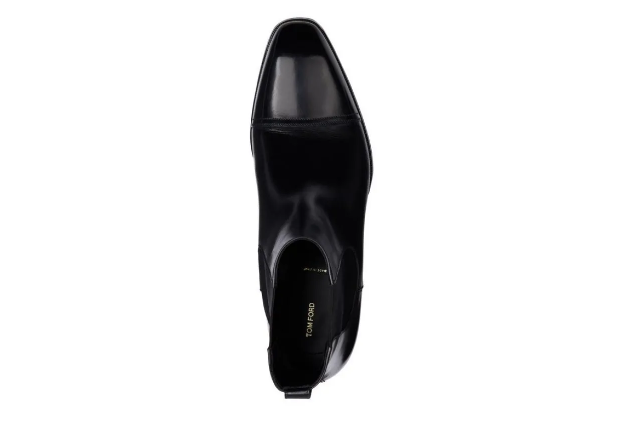 ELKAN LEATHER CHELSEA BOOTS