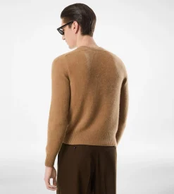 FELTED CASHMERE CREW NECK