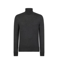 FINE GAUGE CASHMERE SILK ROLL NECK