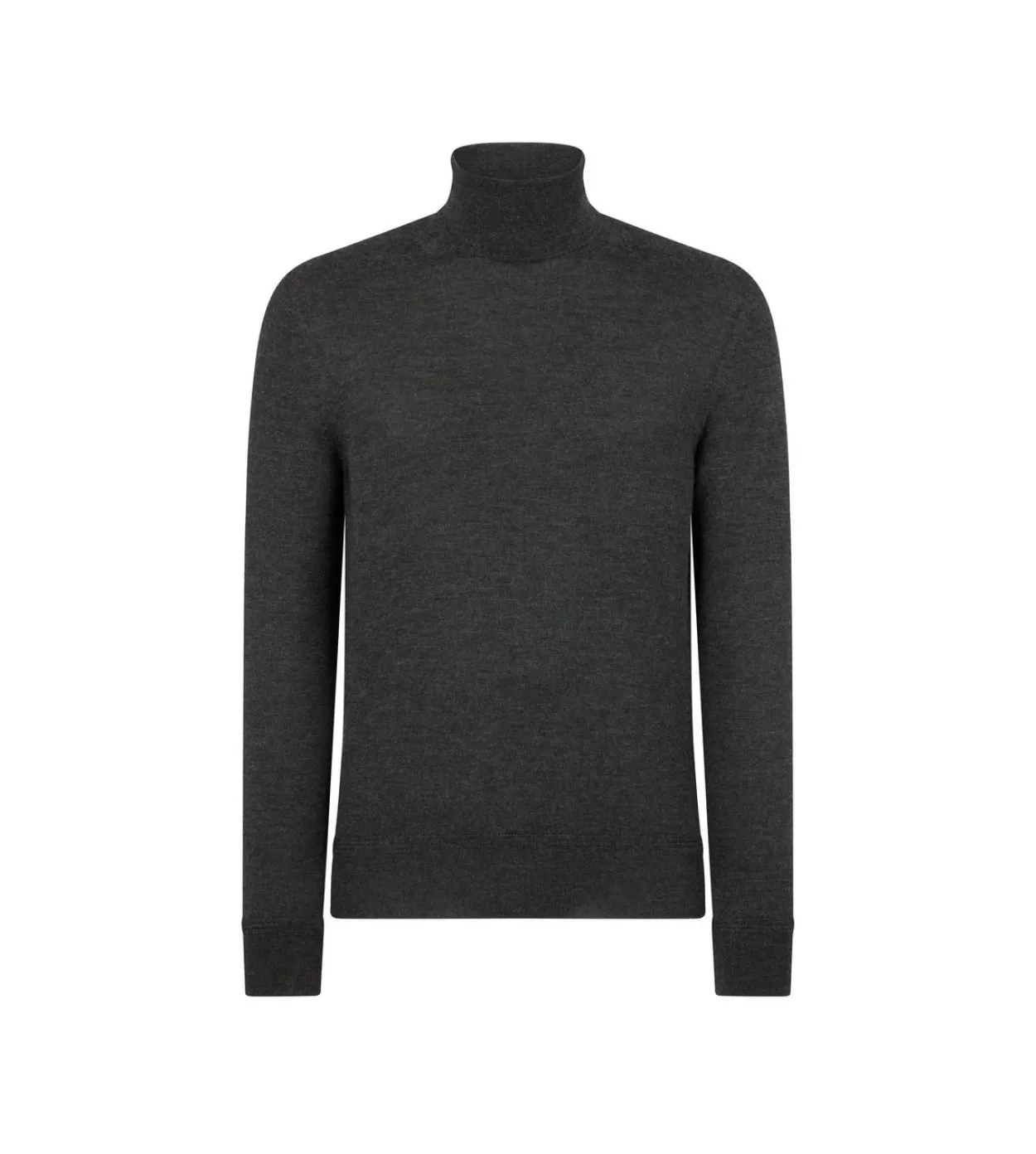 FINE GAUGE CASHMERE SILK ROLL NECK