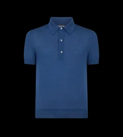 FINE GAUGE CASHMERE SILK KNIT POLO