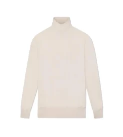 FINE GAUGE CASHMERE SILK ROLL NECK