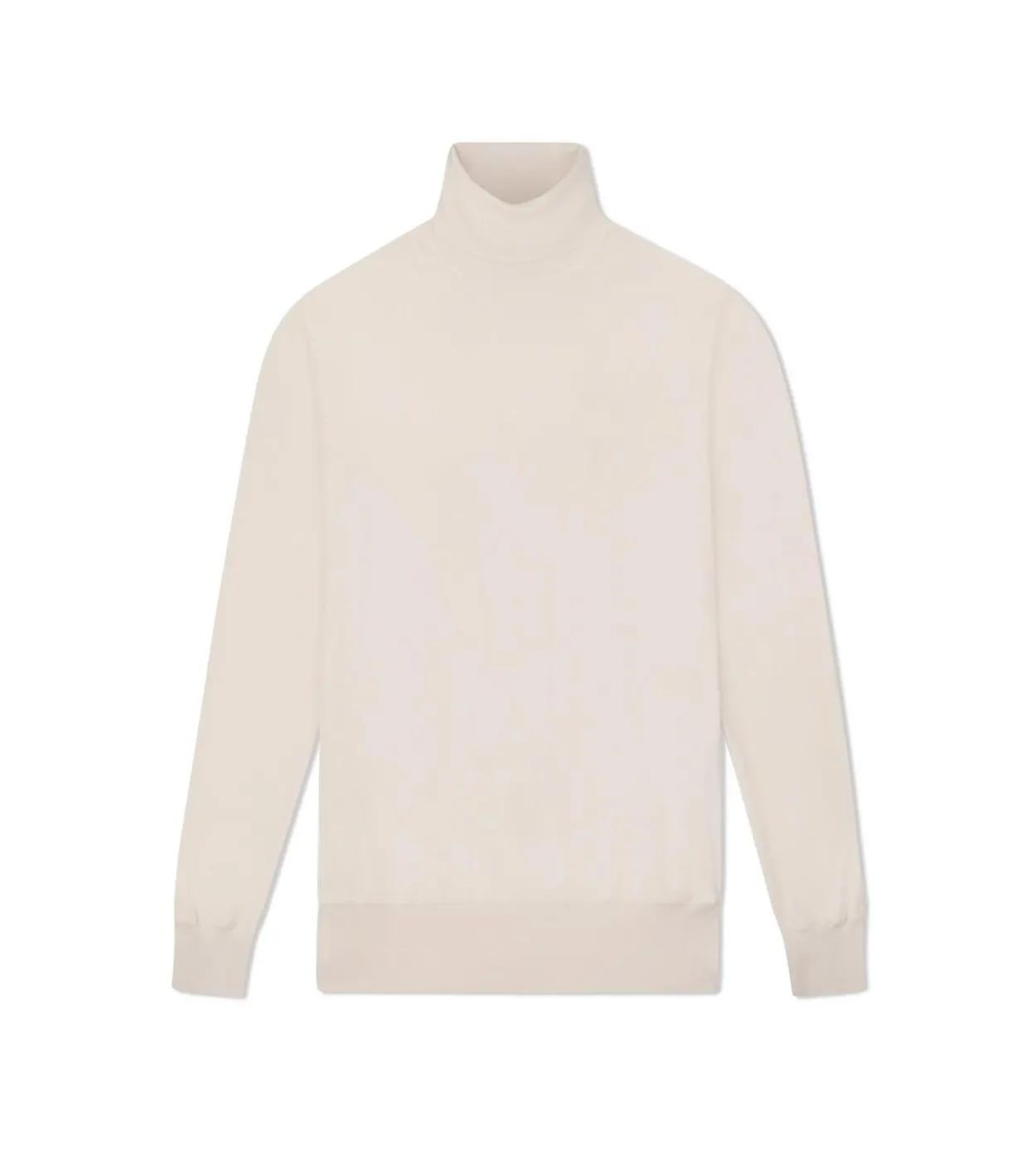 FINE GAUGE CASHMERE SILK ROLL NECK