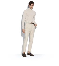 FINE GAUGE CASHMERE SILK ROLL NECK