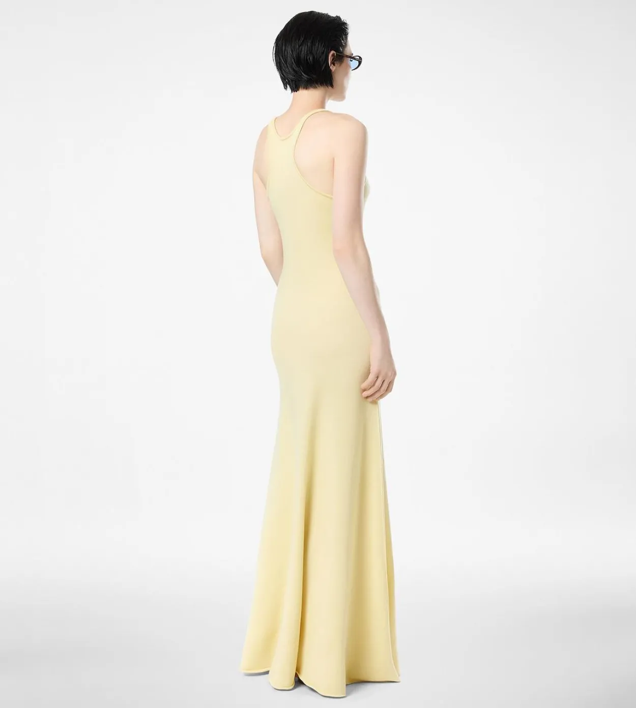 FINE MERINO SLEEVELESS LONG TANK DRESS
