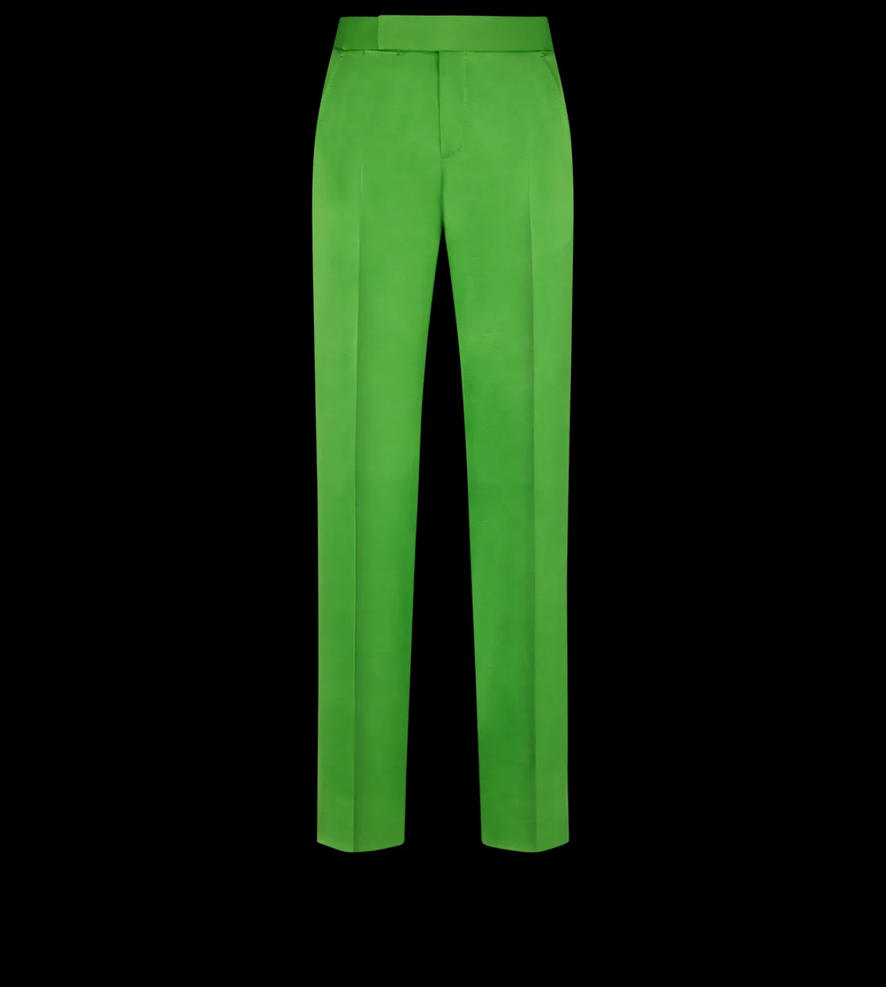 FLUID SILK WOOL FLAT FRONT PANT