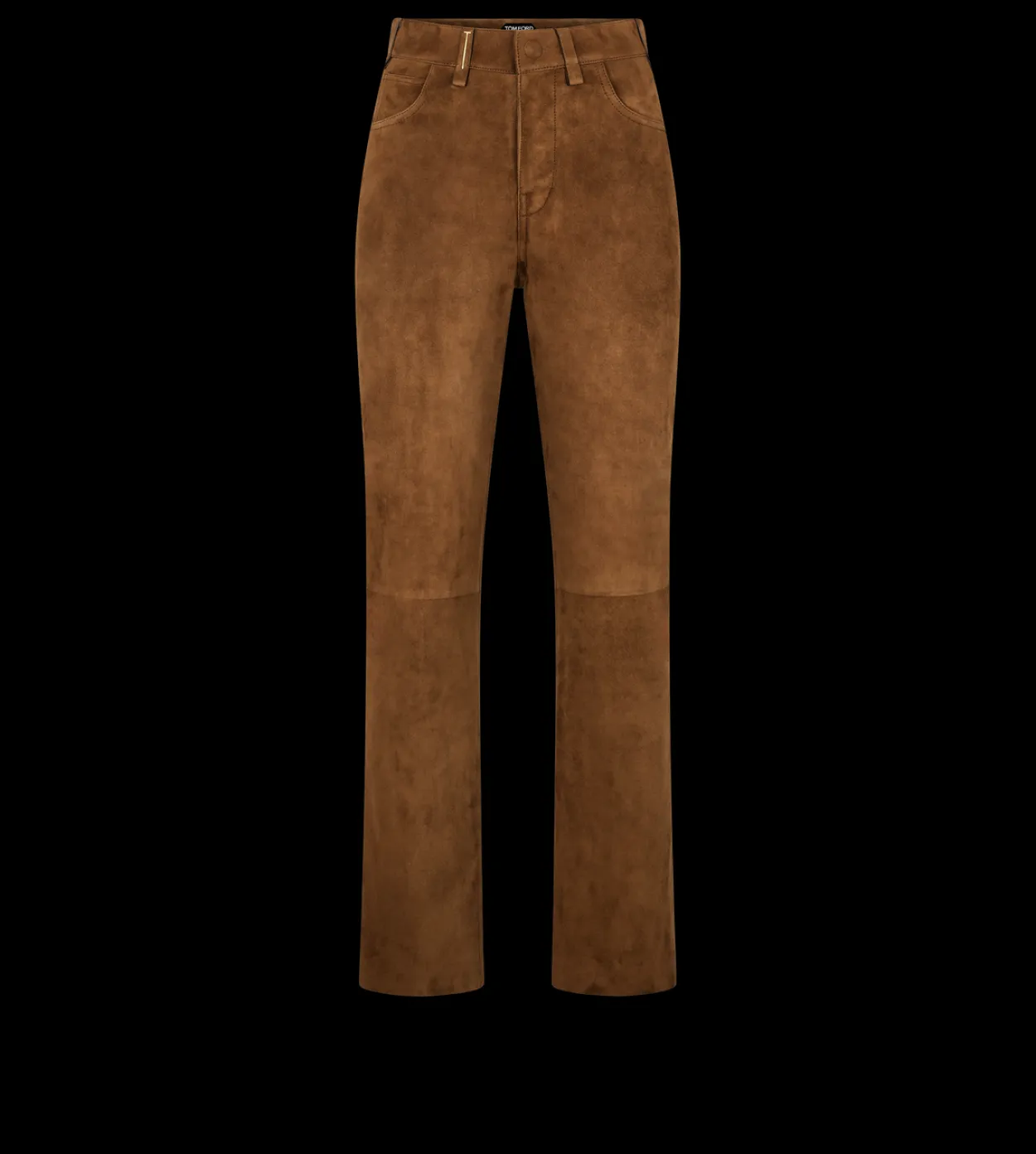 FULL GRAIN LAMB SUEDE FIVE-POCKET PANTS WITH TF DEBOSSED LOGO