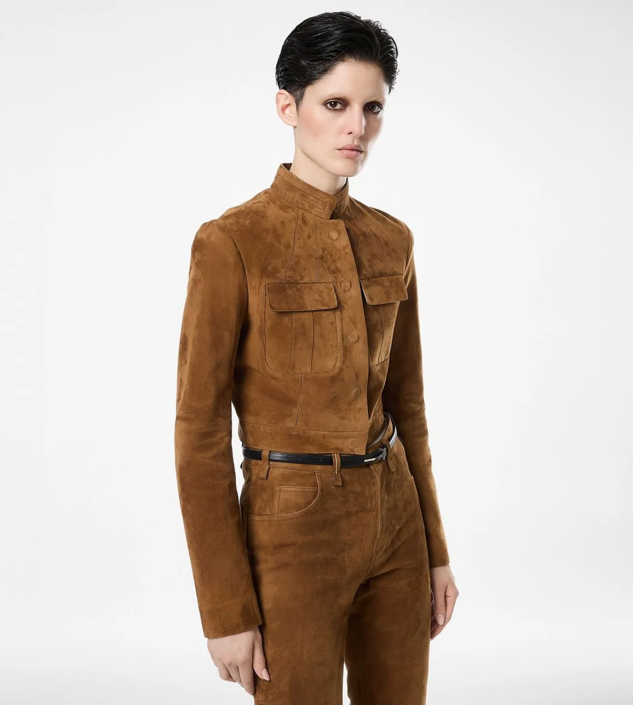 FULL GRAIN LAMB SUEDE OFFICER JACKET