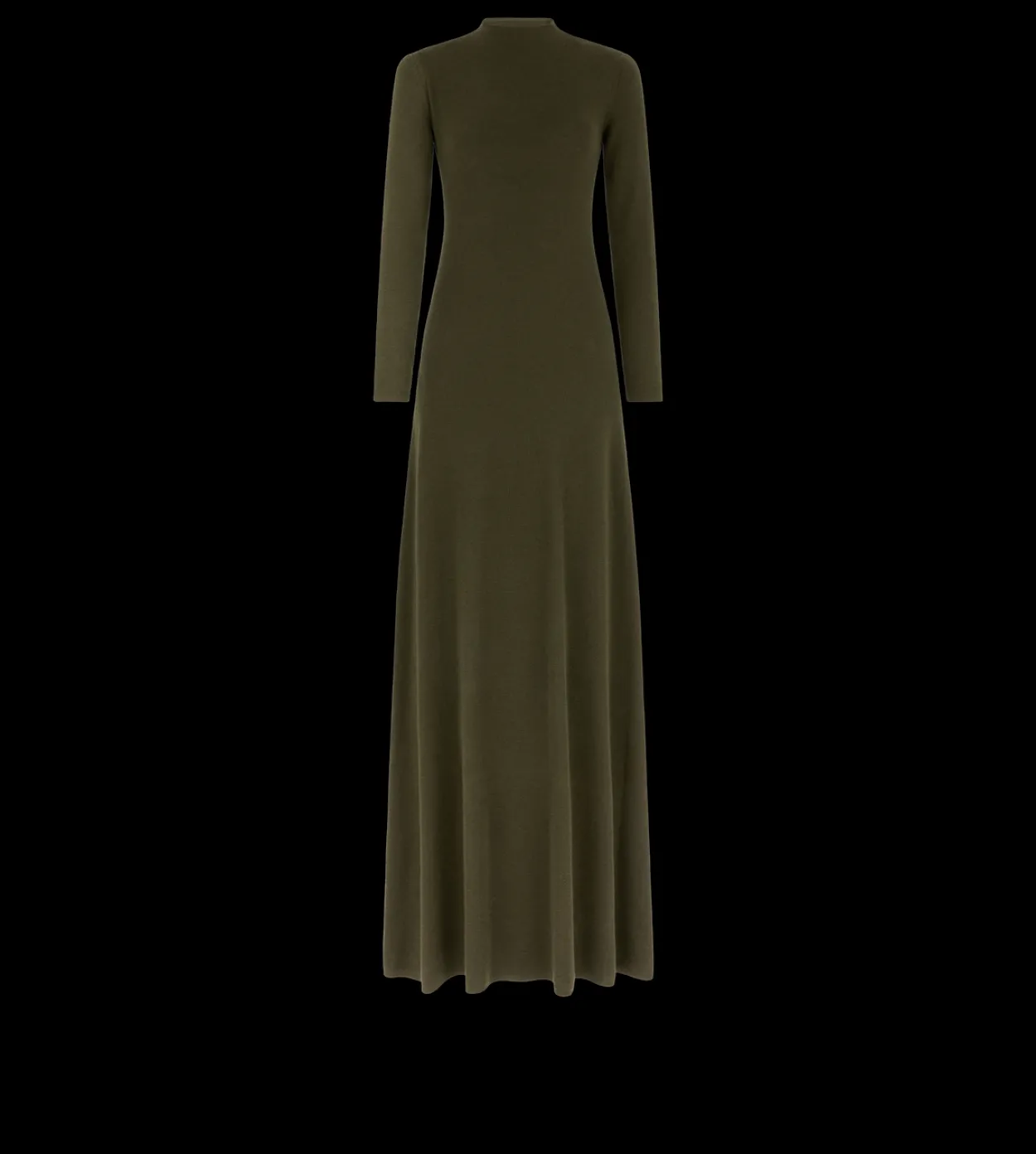 FULL NEEDLE FINE CASHMERE SILK CREWNECK COLUMN DRESS