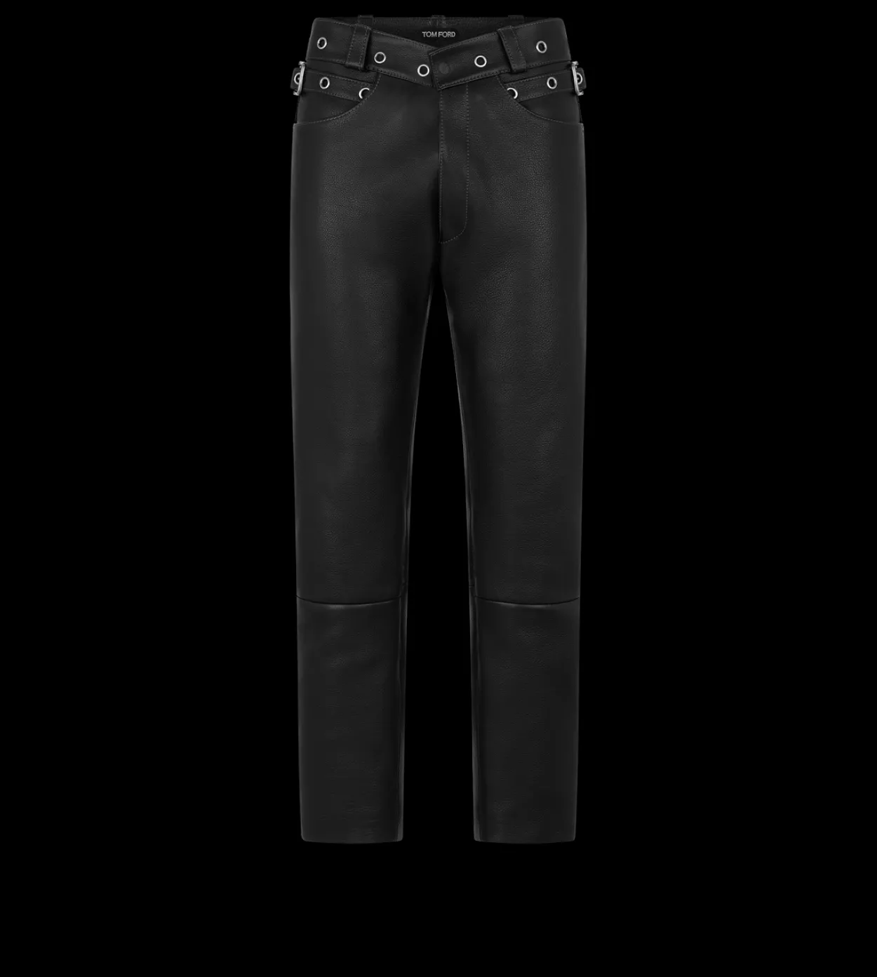 GRAIN LEATHER BIKER PANT