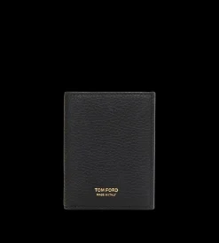 GRAIN LEATHER FOLDING CARDHOLDER