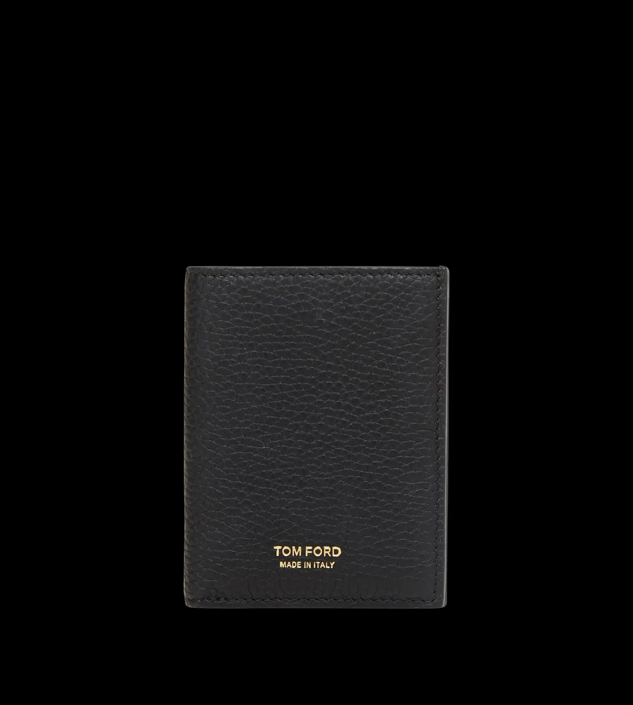 GRAIN LEATHER FOLDING CARDHOLDER