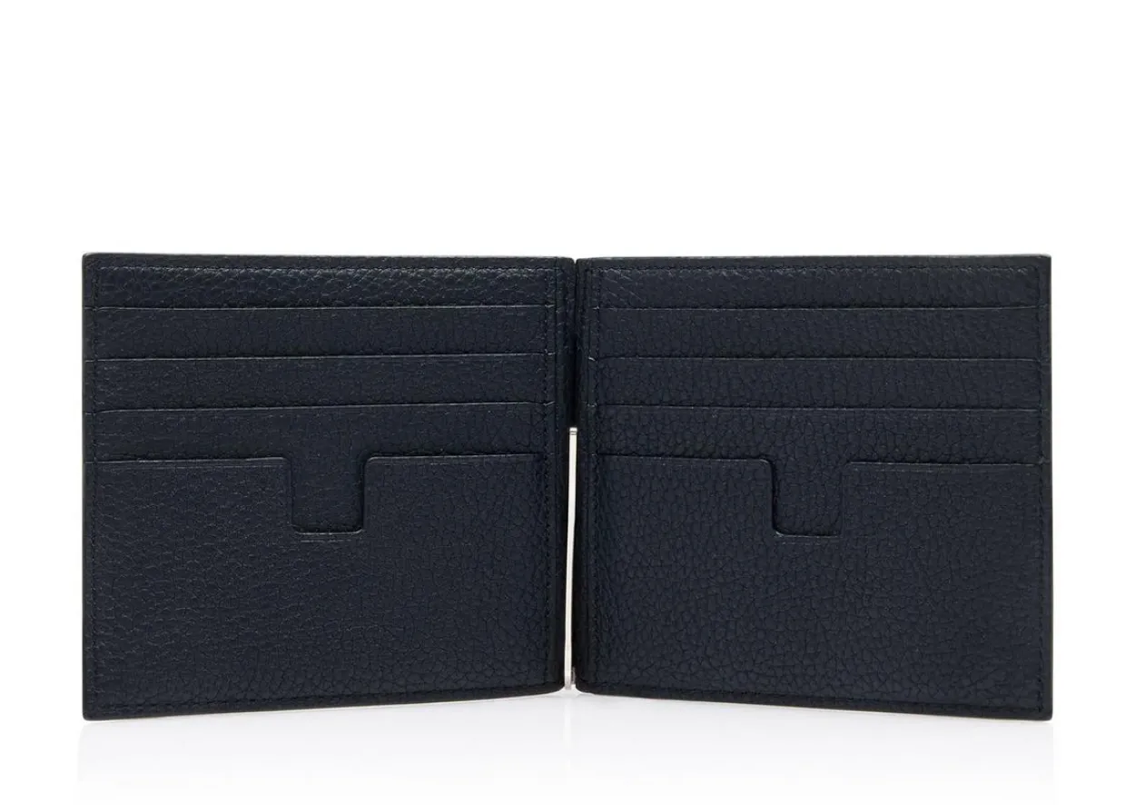 GRAIN LEATHER MONEY CLIP WALLET