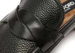 GRAIN LEATHER SEAN TWISTED BAND LOAFER