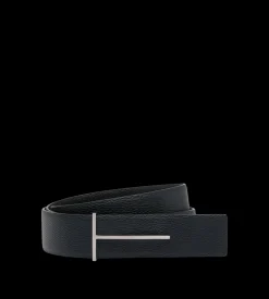 GRAIN LEATHER SLIM T REVERSIBLE BELT
