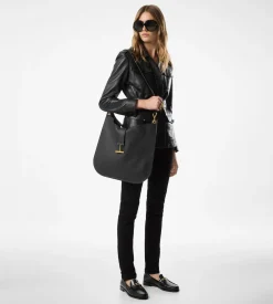 GRAIN LEATHER TARA LARGE CROSSBODY