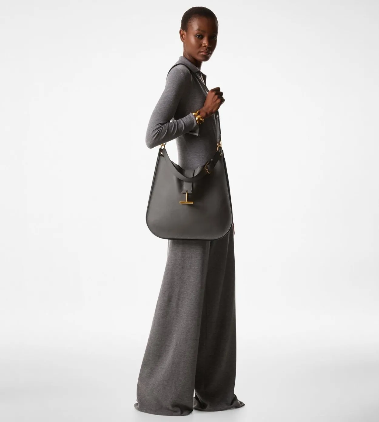 GRAIN LEATHER TARA LARGE CROSSBODY