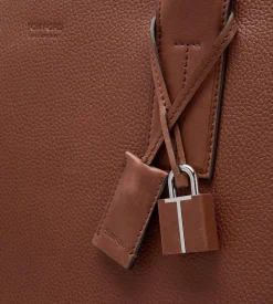 GRAIN LEATHER T-LINE EAST-WEST TOTE